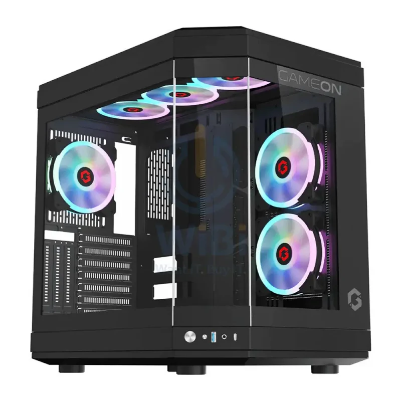 GameOn Valkyrie Series 3 Fans Mid Tower Gaming Case - Black
