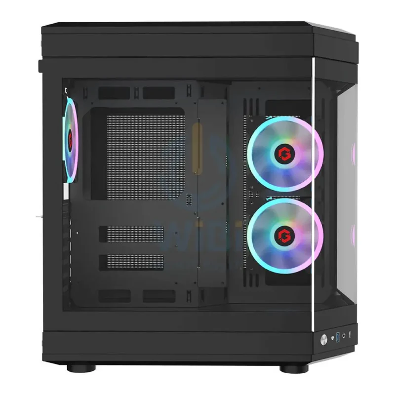 GameOn Valkyrie Series 3 Fans Mid Tower Gaming Case - Black