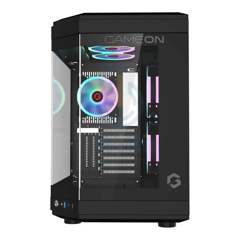 GameOn Valkyrie Series 3 Fans Mid Tower Gaming Case - Black