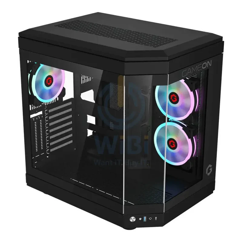 GameOn Valkyrie Series 3 Fans Mid Tower Gaming Case - Black