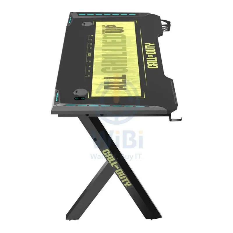 GameOn Hawksbill Series RGB Flowing Light Gaming Desk - Call Of Duty (COD) / Black-Green