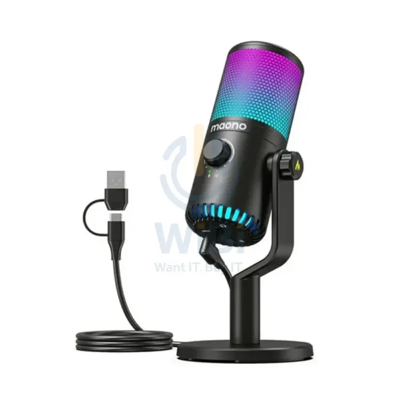 Maonocaster DM30 RGB USB Programmable Gaming Microphone for PC - Black