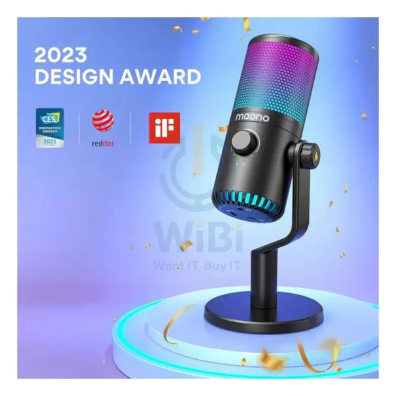 Maonocaster DM30 RGB USB Programmable Gaming Microphone for PC - Black