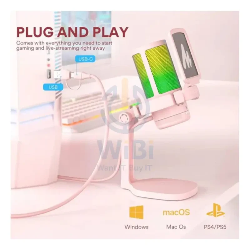 Maonocaster DGM20 GamerWave USB Gaming Microphone - Pink
