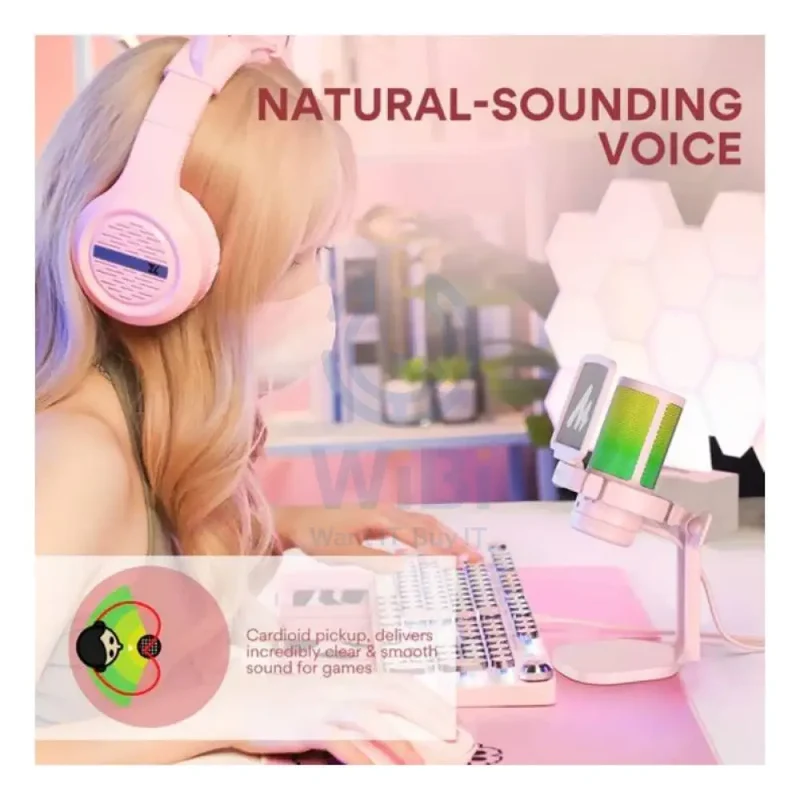 Maonocaster DGM20 GamerWave USB Gaming Microphone - Pink