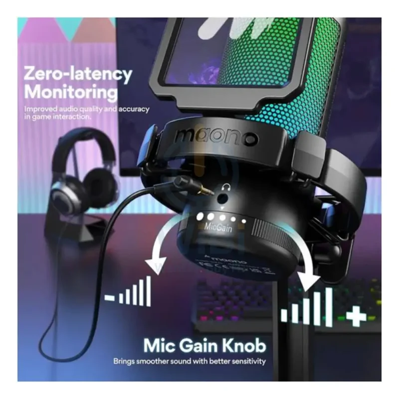 Maonocaster DGM20 GamerWave USB Gaming Microphone - Black