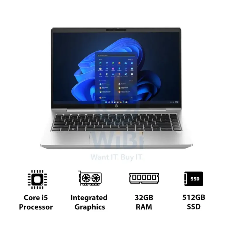 HP ProBook 440 G10 - 14.0" FHD / i5 / 32GB / 512GB (NVMe M.2 SSD) / Win 11 Pro / 1YW - Laptop