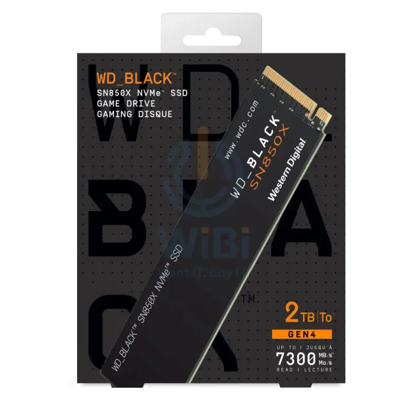 WD Black SN850X NVMe SSD - 2TB / M.2 2280 / Up to 7300MB/s / PCIe 4 x4 - SSD (Solid State Drive)