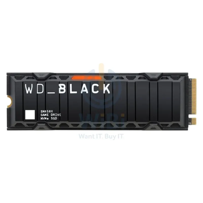 WD Black SN850X NVMe SSD with Heatsink - 1TB / M.2 2280 / Up to 7300MB/s / PCIe 4 x4 - SSD (Solid State Drive)