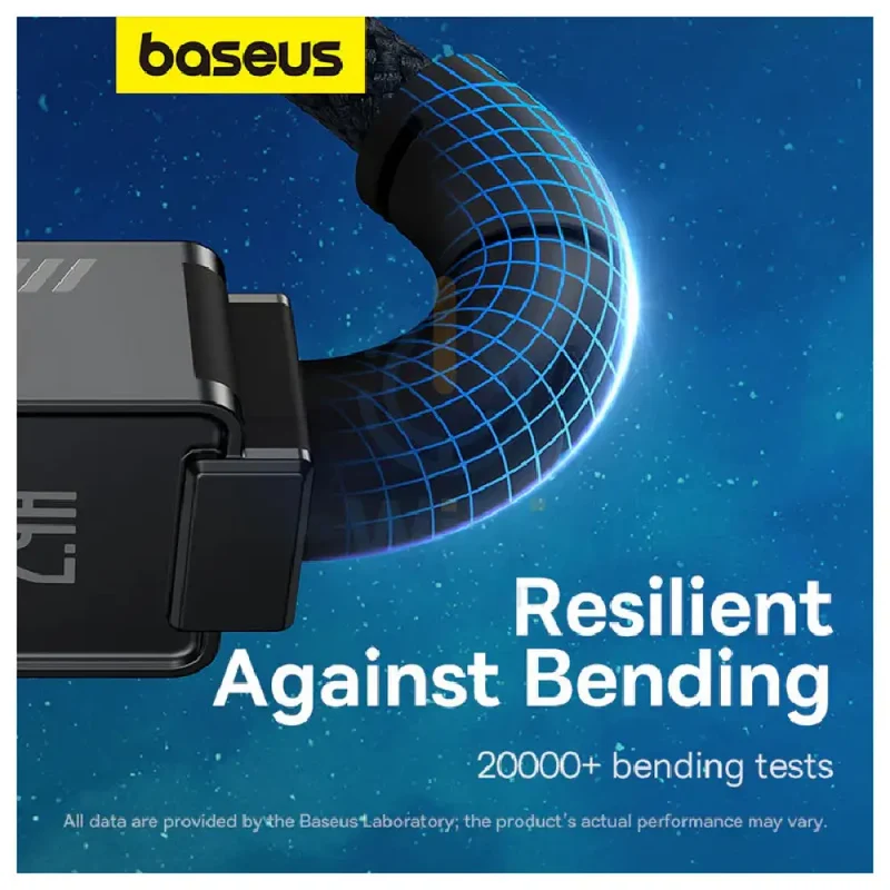 Baseus Unbreakable Series Fast Charging USB to Lightning Cable - 1 Meter / Cluster Black