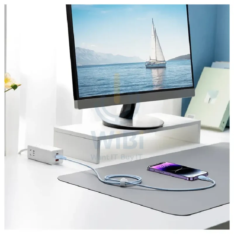 Baseus Pudding Series Fast Charging Type-C to Lightning Cable - 1.2 Meter / 20W / Galaxy Blue