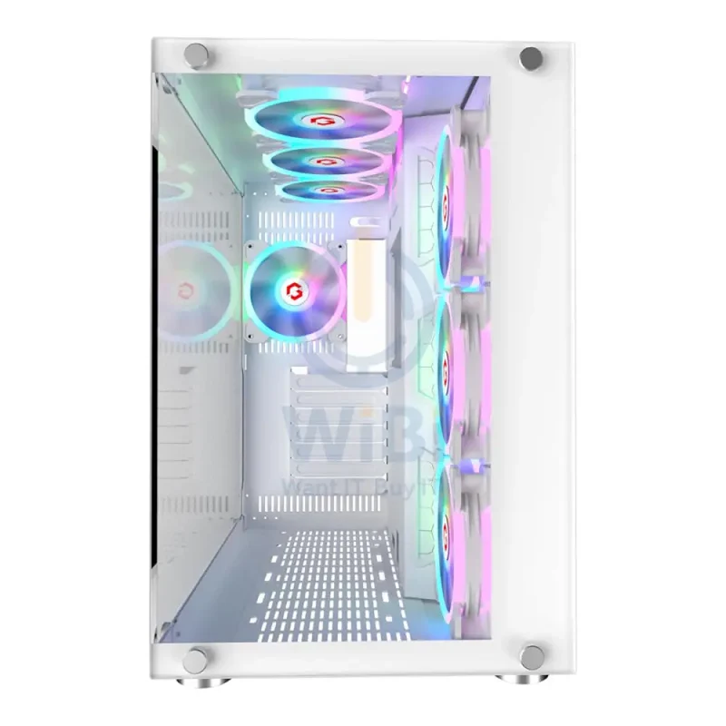GameOn Emperor Midnight III Series Mid Tower Gaming Case - USB / White
