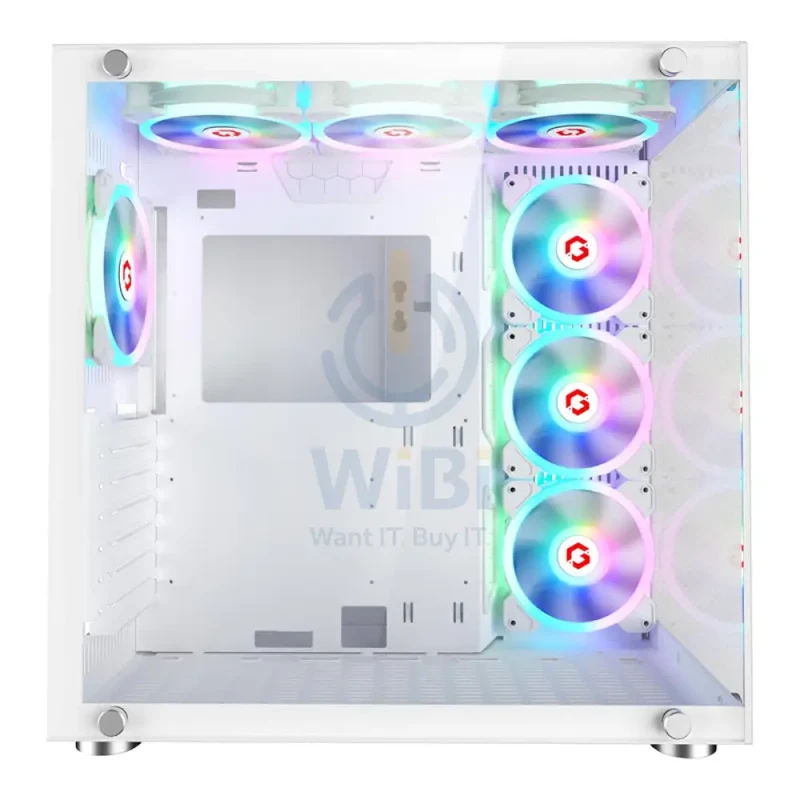 GameOn Emperor Midnight III Series Mid Tower Gaming Case - USB / White