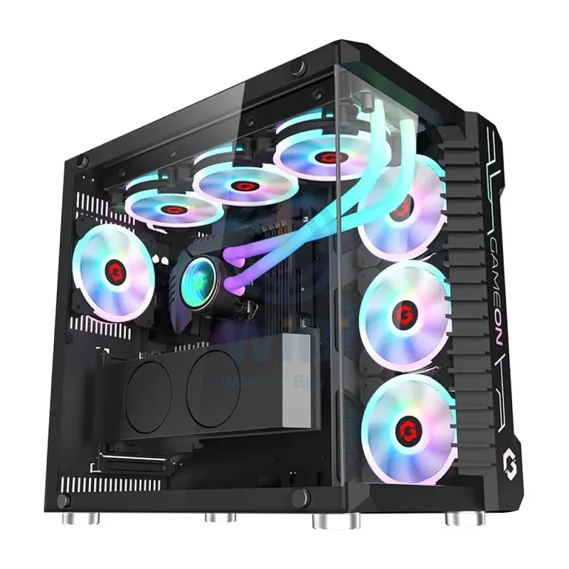 GameOn Emperor Midnight III Series Mid Tower Gaming Case - USB / Black