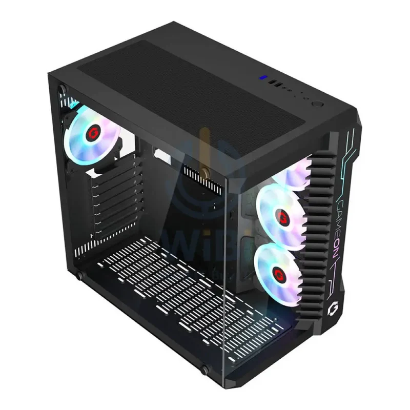 GameOn Emperor Midnight III Series Mid Tower Gaming Case - USB / Black