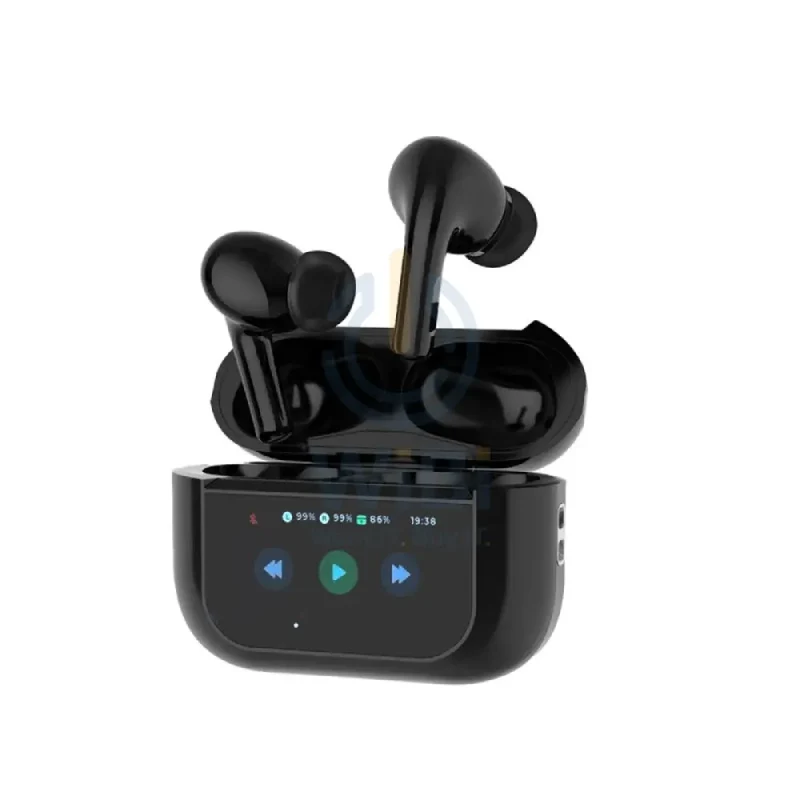 Porodo Blue Earbuds Pro2 - 1.47" Touch / Wireless / ANC / USB-C / Black