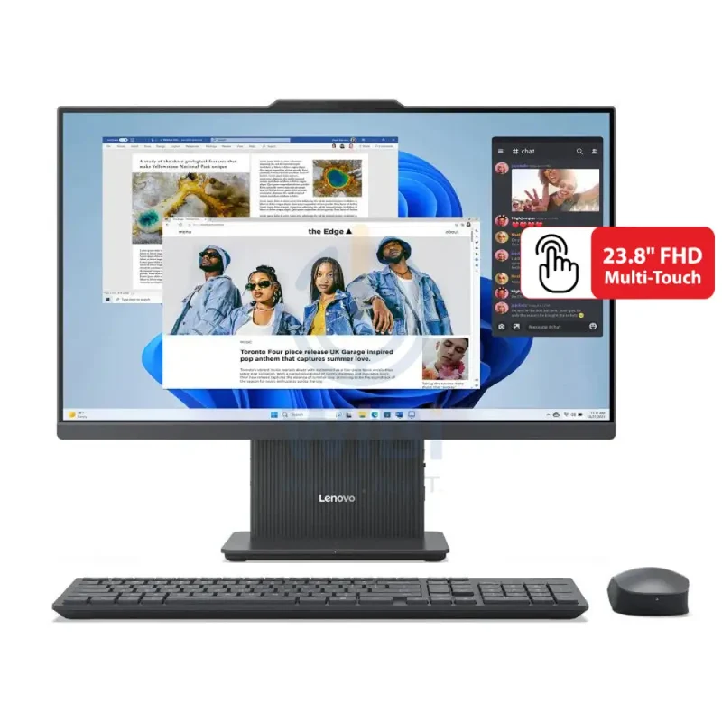 Lenovo IdeaCentre Gen 9 AIO PC - i7 / 8GB / 512GB (NVMe M.2 SSD) / 23.8" FHD Multi-Touch / DOS (Without OS) / 1YW / English/Arabic / Luna Grey - Desktop