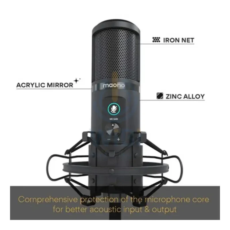 Maonocaster AU-PM421 USB Microphone Kit With One-Touch Mute - Black