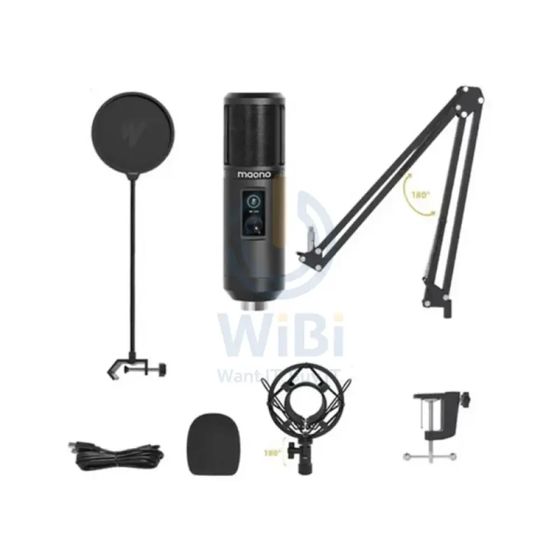 Maonocaster AU-PM421 USB Microphone Kit With One-Touch Mute - Black