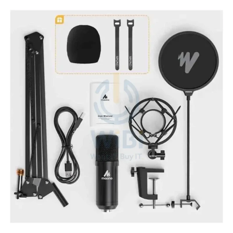 Maonocaster AU-A04 Professional Podcaster USB Microphone - Black
