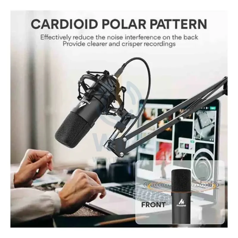 Maonocaster AU-A04 Professional Podcaster USB Microphone - Black