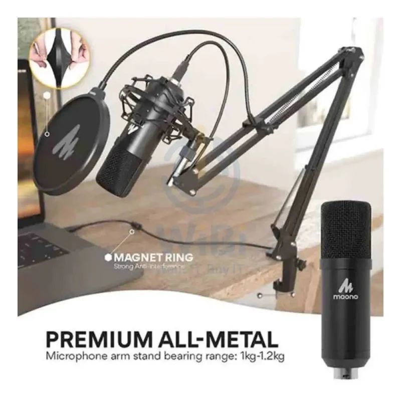 Maonocaster AU-A04 Professional Podcaster USB Microphone - Black