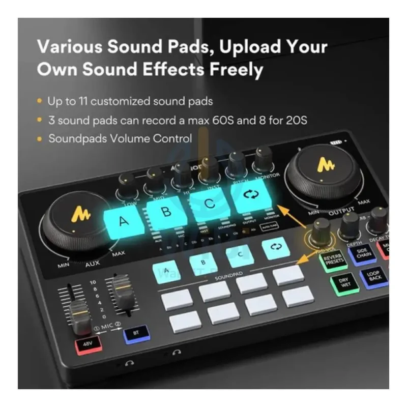Maonocaster AME2 Audio Interface & Podcast Equipment - Black