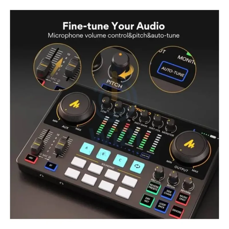 Maonocaster AME2 Audio Interface & Podcast Equipment - Black