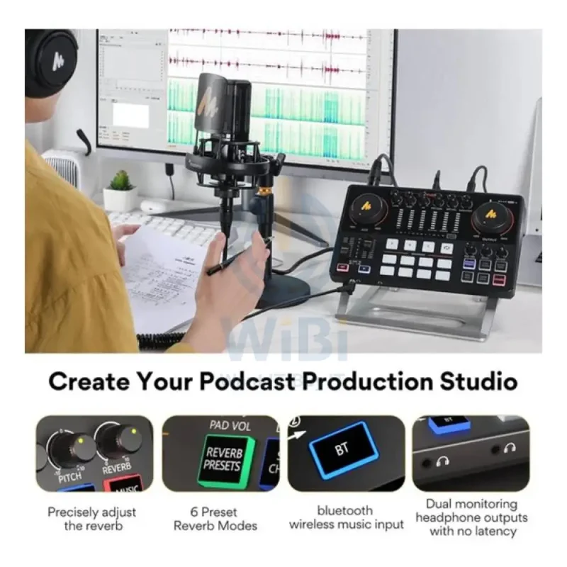 Maonocaster AME2 Audio Interface & Podcast Equipment - Black