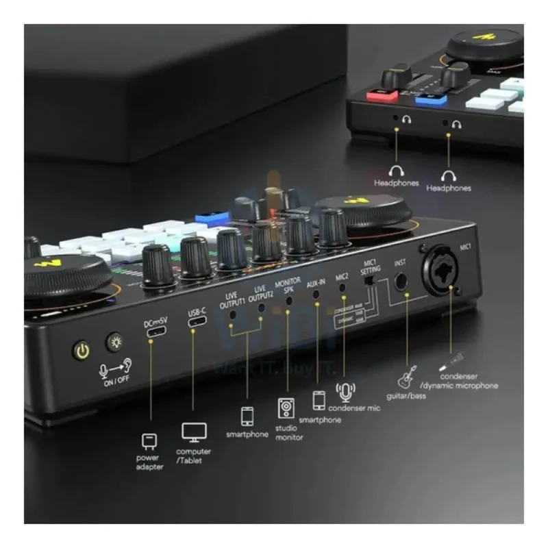 Maonocaster AME2 Audio Interface & Podcast Equipment - Black