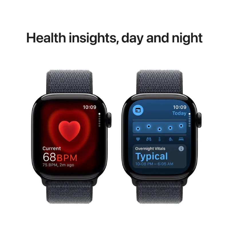 Apple Watch Series 10 with Sport Loop - LTPO OLED / 64GB / 46mm / Bluetooth / Wi-Fi / Cellular / Jet Black