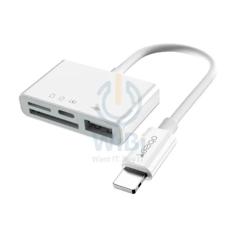 Yesido GS12 4 In 1 OTG Adapter Converter - USB / Lightning / TF card / SD card - White