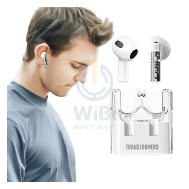 سماعة أذن لاسلكية ترانسفورمرز TF-T08 ببلوتوث - أبيض