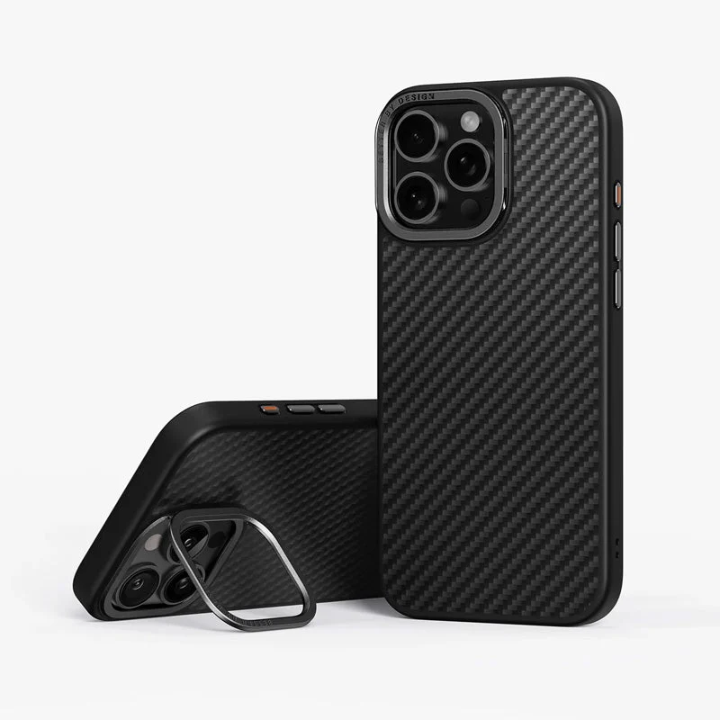 Uniq Hybrid Keva Max Magsafe Case With Camera Stand For iPhone 16 Pro - Carbon Black