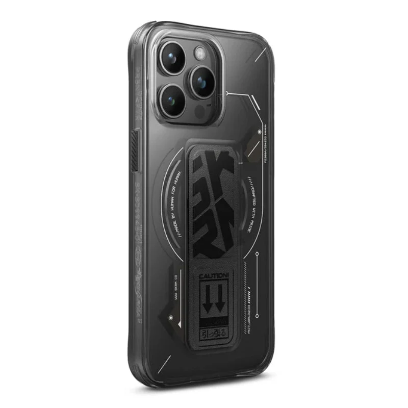 SKINARMA HELIO Mag-Charge Case with Grip-Stand - Apple iPhone 15 Pro Max / Black