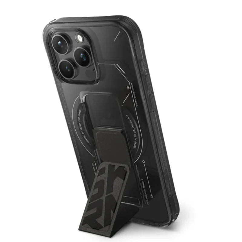 SKINARMA HELIO Mag-Charge Case with Grip-Stand - Apple iPhone 15 Pro Max / Black