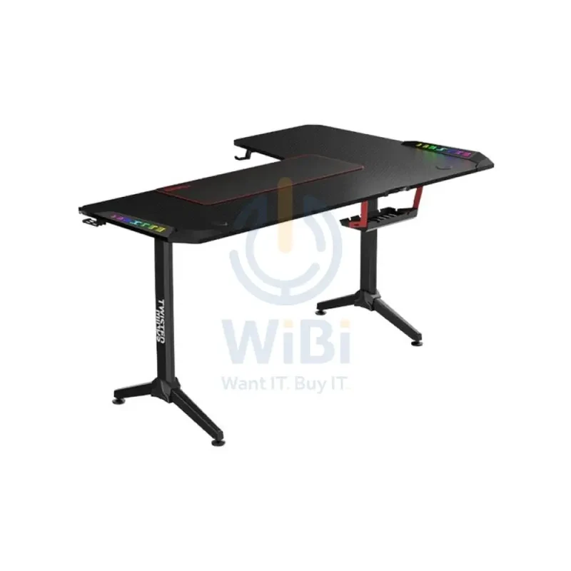 Twisted Minds WARRIOR L-Shaped RGB Gaming Desk - Left / Black