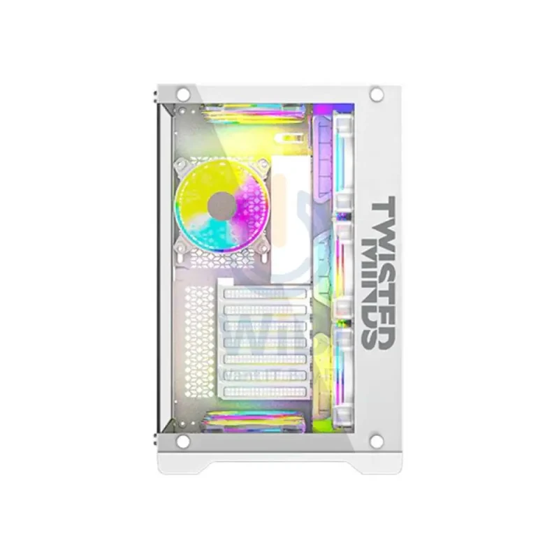 Twisted Minds Bullet-07 Mid Tower ARGB Fan Gaming Case - 7 x 120mm / White