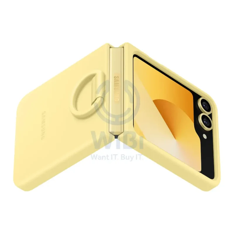 Samsung Galaxy Z Flip 6 Silicone with Ring Case - Yellow