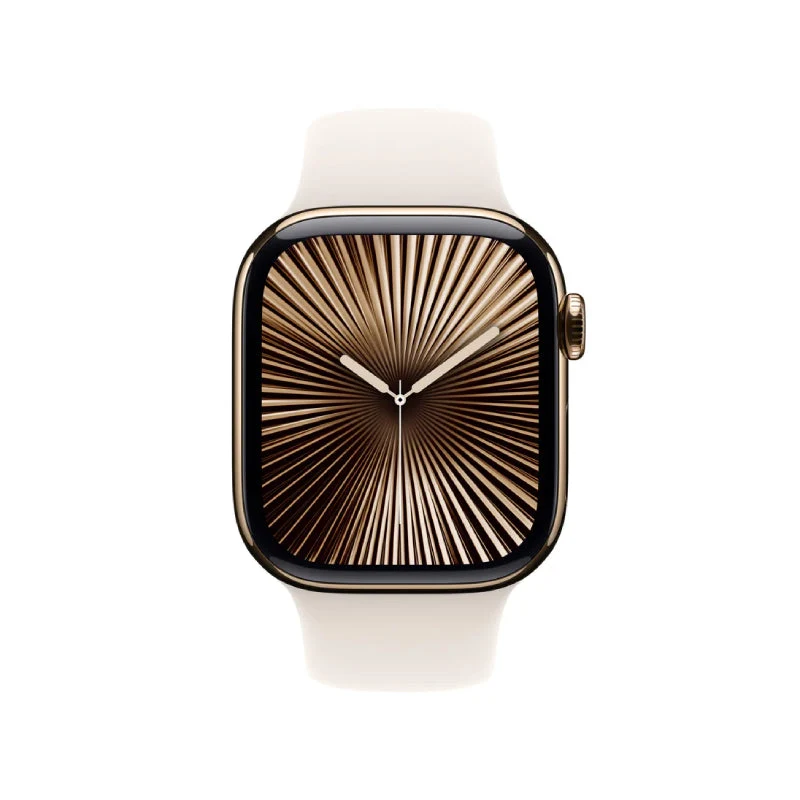 Apple Watch Series 10 with Sport Band - LTPO OLED / 64GB / 42mm / Medium/Large / Bluetooth / Wi-Fi / Cellular / Starlight
