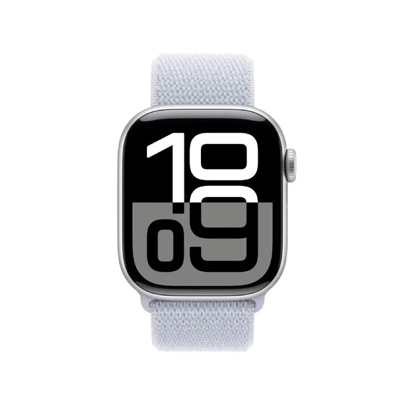 Apple Watch Series 10 with Sport Loop - LTPO OLED / 64GB / 42mm / Bluetooth / Wi-Fi / Blue Cloud