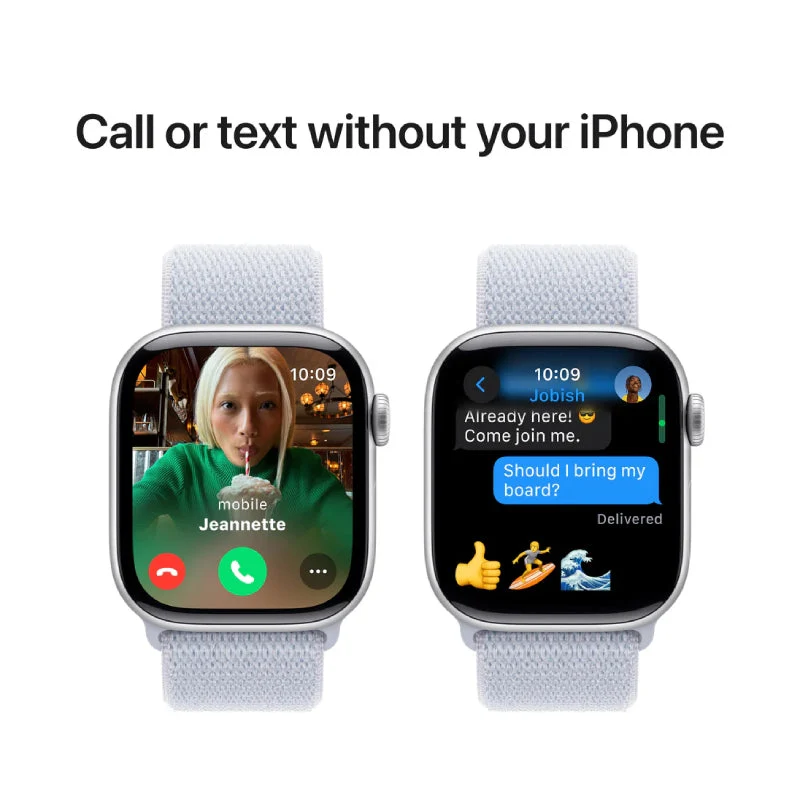 Apple Watch Series 10 with Sport Loop - LTPO OLED / 64GB / 42mm / Bluetooth / Wi-Fi / Blue Cloud