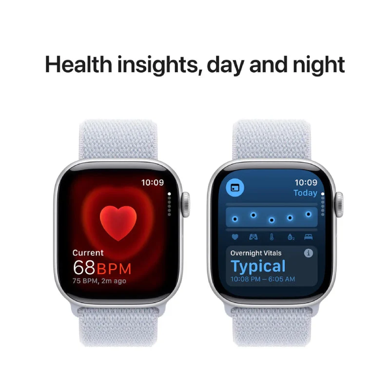Apple Watch Series 10 with Sport Loop - LTPO OLED / 64GB / 42mm / Bluetooth / Wi-Fi / Blue Cloud
