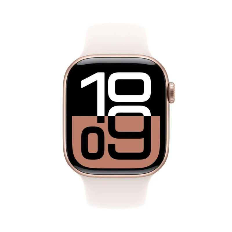 Apple Watch Series 10 with Sport Band - LTPO OLED / 64GB / 46mm / Small/Medium / Bluetooth / Wi-Fi / Cellular / Light Blush