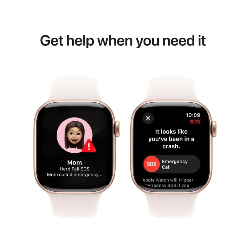 Apple Watch Series 10 with Sport Band - LTPO OLED / 64GB / 46mm / Small/Medium / Bluetooth / Wi-Fi / Cellular / Light Blush