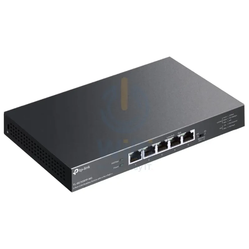 TP-Link (TL-SG105PP-M2) 5-Port 2.5G Desktop Switch with 4-Port PoE++ - 25 Gbps / LAN