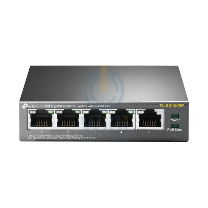 TP-Link (TL-SG1005P) 5-Port Gigabit Desktop Switch with 4-Port PoE - 10Gbps / LAN
