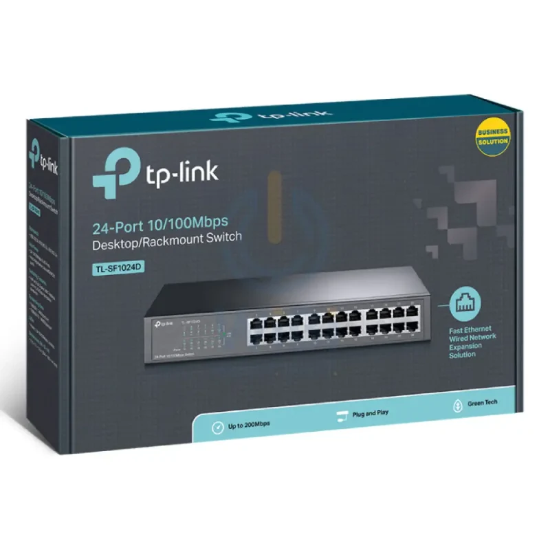 TP-Link (TL-SF1024D) 24-port 10/100Mbps Desktop/Rackmount Switch - 4.8Gbps / LAN