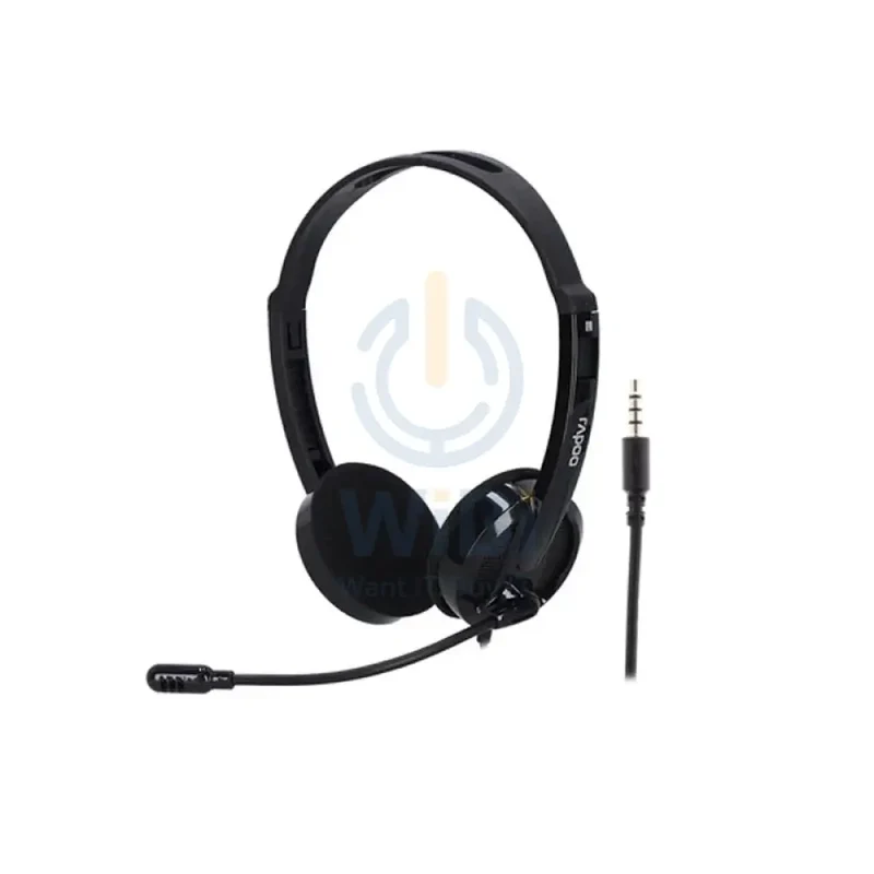 Rapoo H101 Wired Stereo Headset - 3.5mm Jack / Black