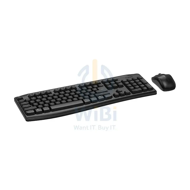Rapoo X1800Pro Wireless Keyboard & Mouse - Arabic/English / Combo Set / Black Color